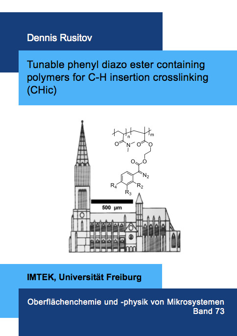 Tunable phenyl diazo ester containing polymers for C-H insertion crosslinking (CHic)