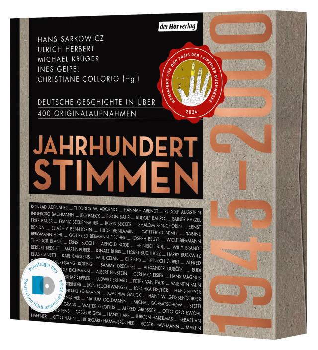Jahrhundertstimmen 1945-2000 - Deutsche Geschichte in über 400 Originalaufnahmen, 4 Audio-CD, 4 MP3