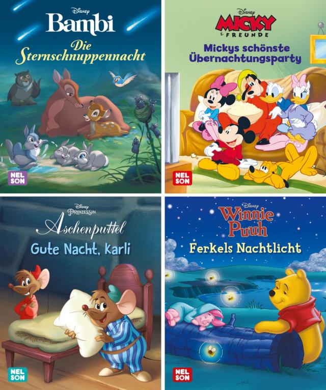 Nelson Mini-Bücher: Disney Gutenacht-Geschichten 1-4