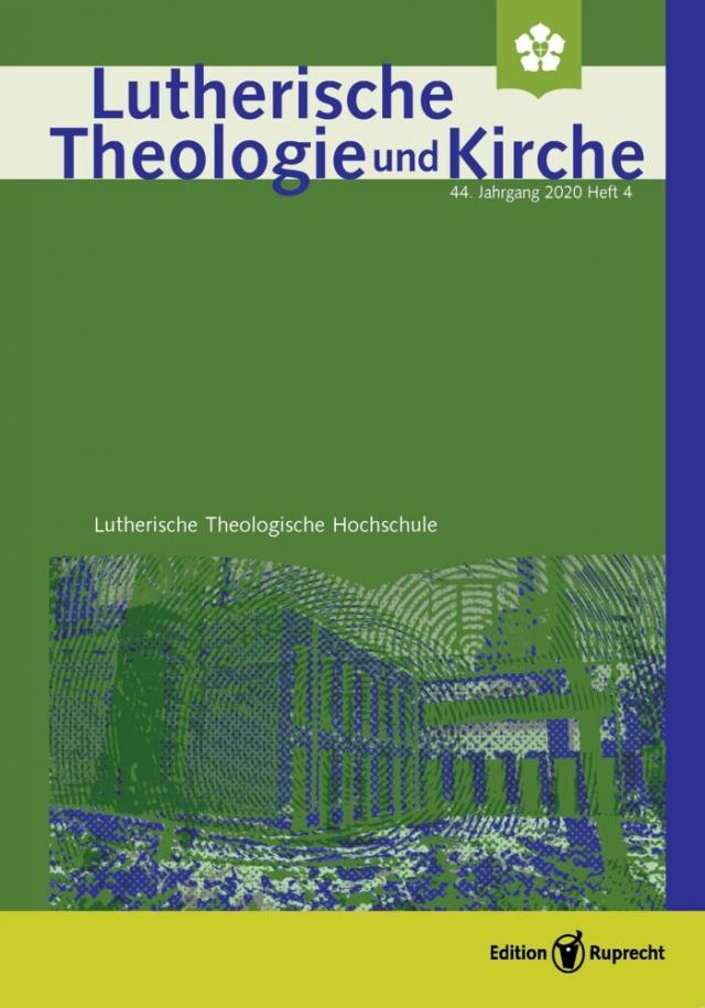 Lutherische Theologie und Kirche - Heft 01/2021