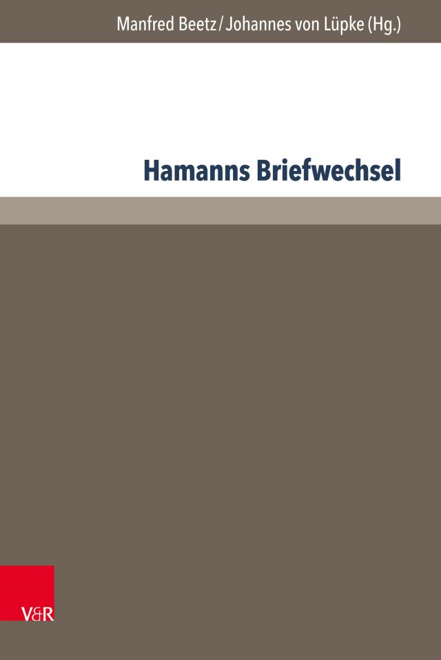 Hamanns Briefwechsel