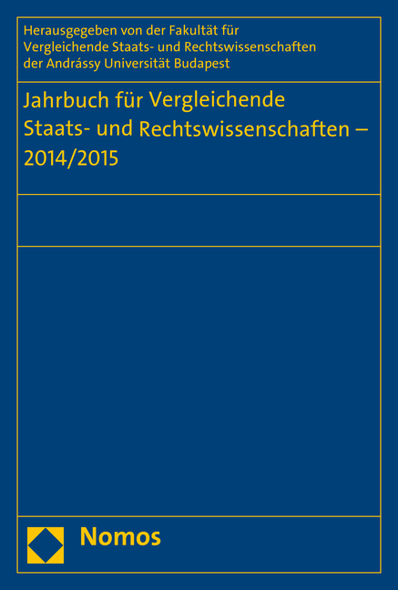 Jahrbuch für Vergleichende Staats- und Rechtswissenschaften - 2014/2015