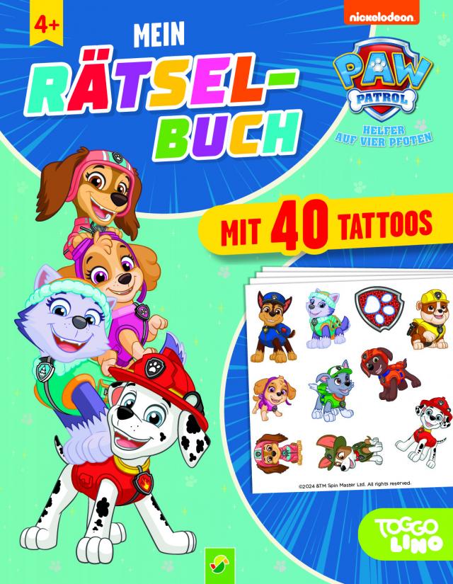 PAW Patrol Rätselbuch mit 40 Tattoos