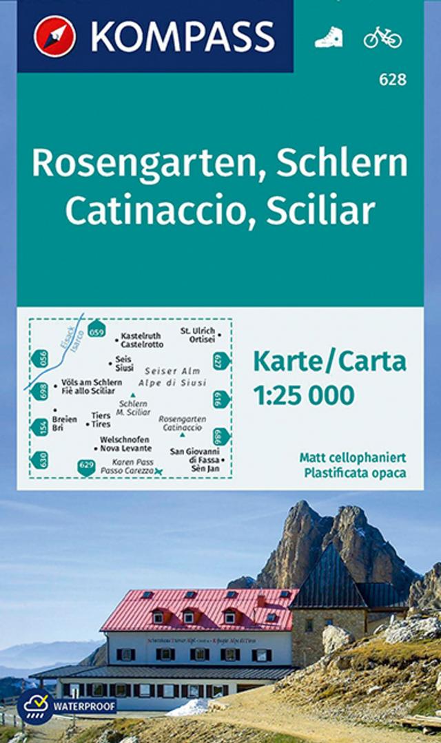 Rosengarten/Catinaccio - Schlern/Sciliar 1:25000