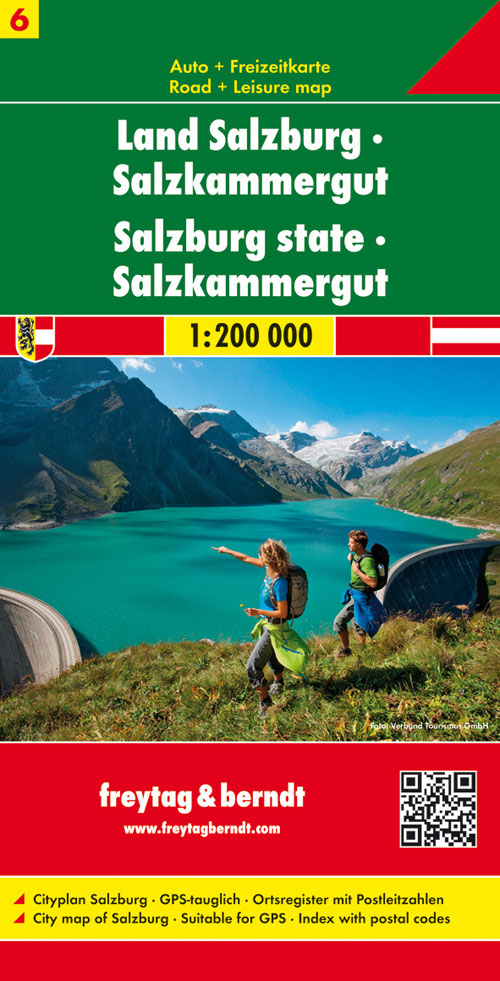 Land Salzburg - Salzkammergut, Autokarte 1:200.000