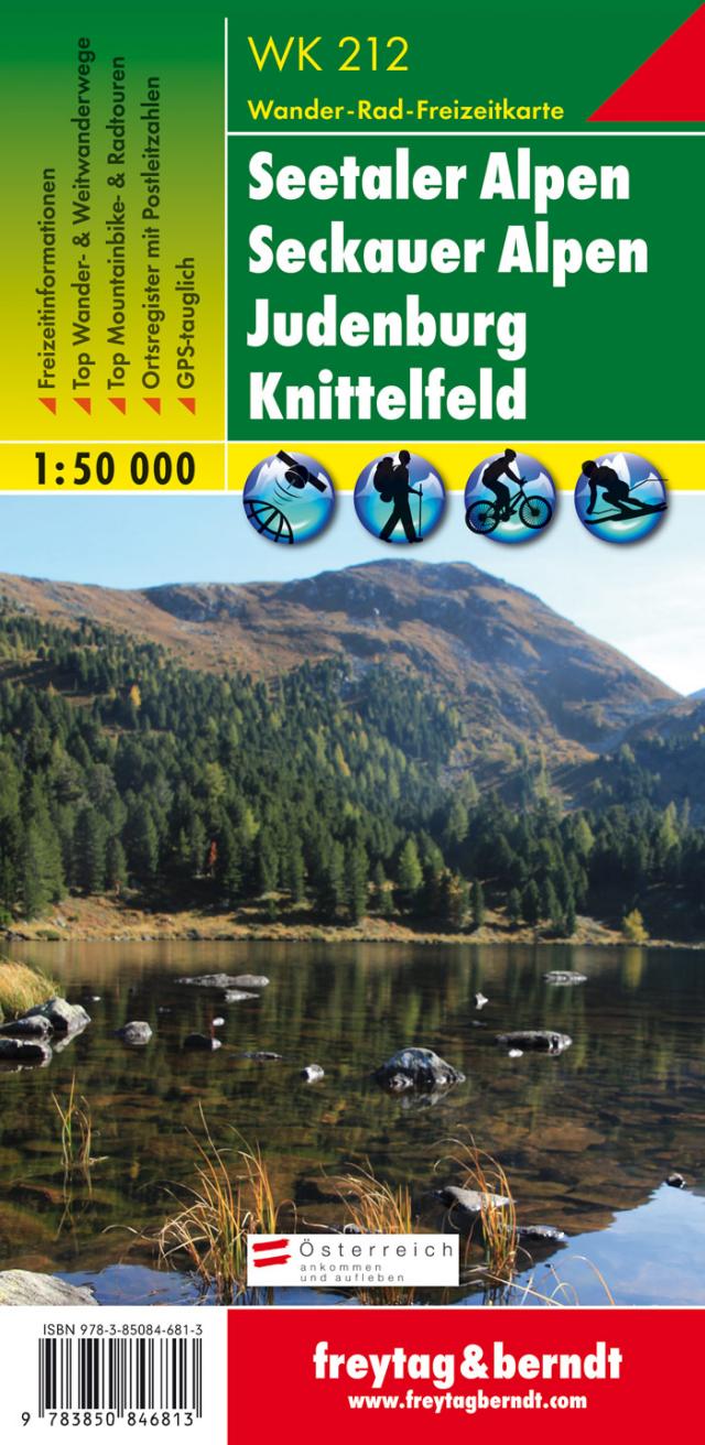 WK 212 Seetaler Alpen - Seckauer Alpen - Judenburg - Knittelfeld, Wanderkarte 1:50.000