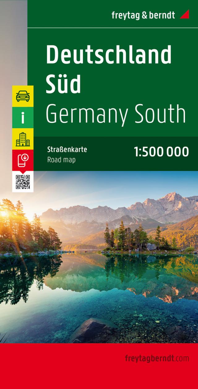 Deutschland Süd, Straßenkarte 1:500.000, freytag & berndt