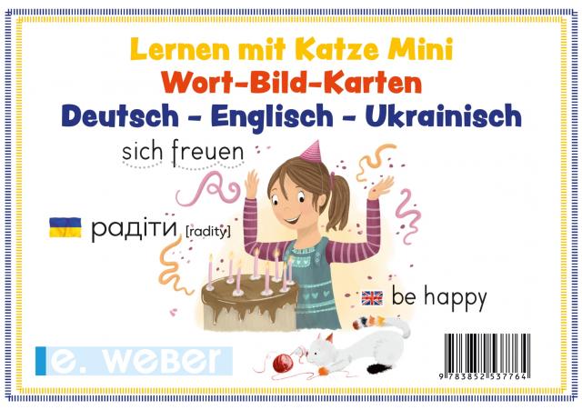 Grundwortschatz DAZ Wort-Bild-Karten Deutsch-Englisch-Ukrainisch
