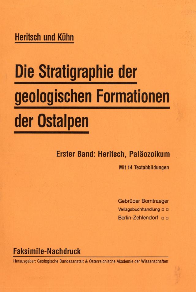 Die Stratigraphie der geologischen Formationen der Ostalpen