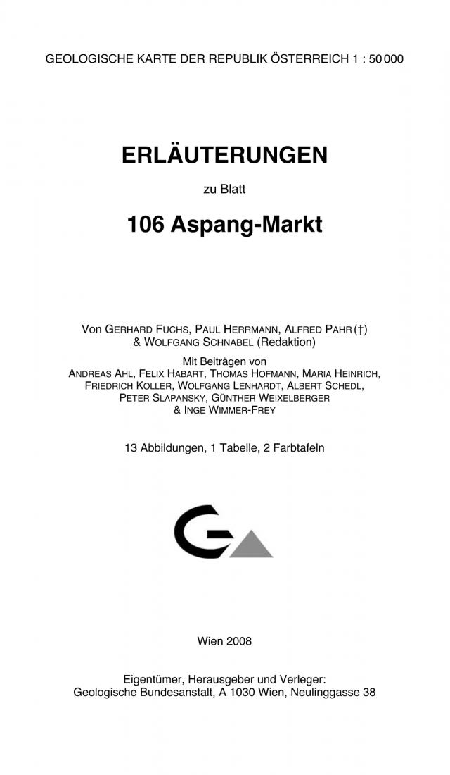 Erläuterungen zu Blatt 106 Aspang-Markt
