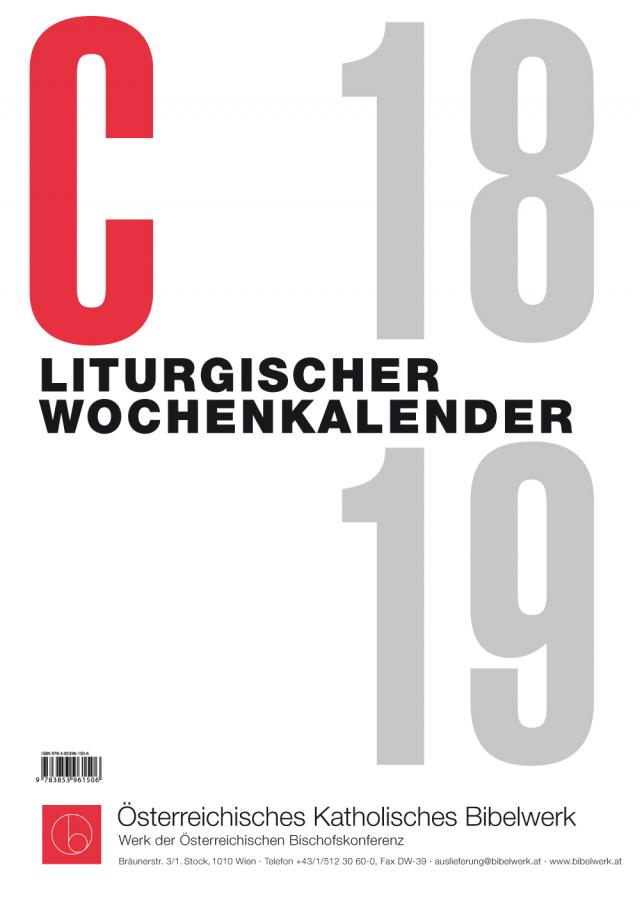 Liturgischer Wochenkalender LJ C 2018/2019