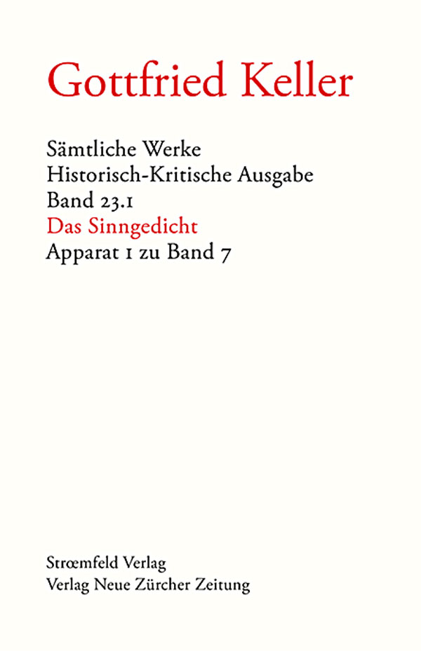 Sämtliche Werke. Historisch-Kritische Ausgabe, Band 23.1