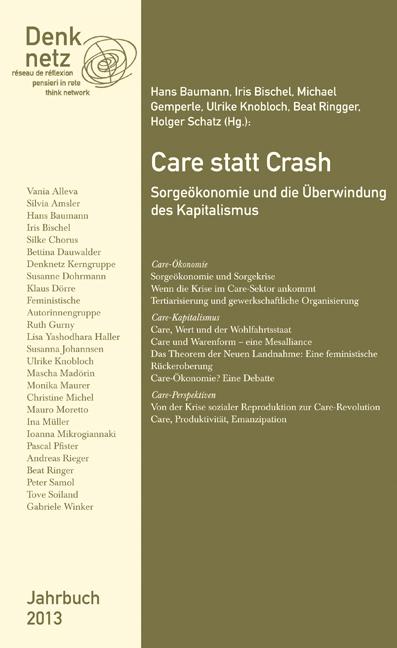 Jahrbuch Denknetz 2013: Care statt Crash