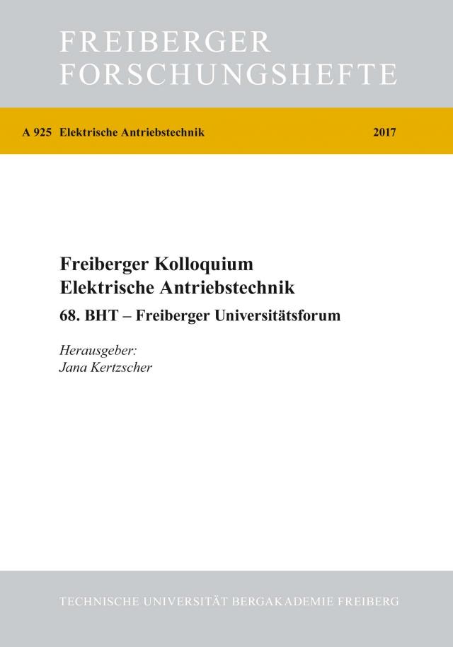 Freiberger Kolloquium Elektrische Antriebstechnik