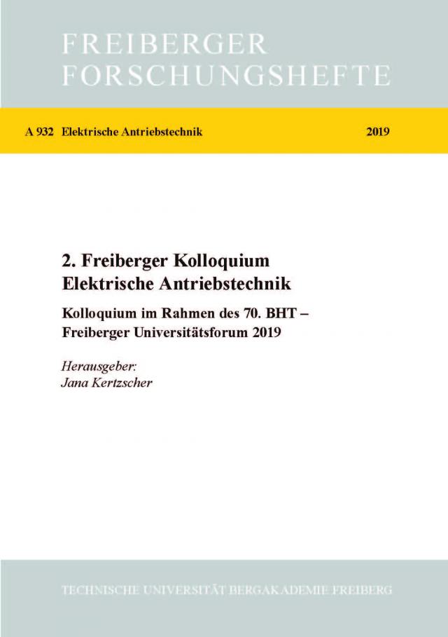 2. Freiberger Kolloquium Elektrische Antriebe