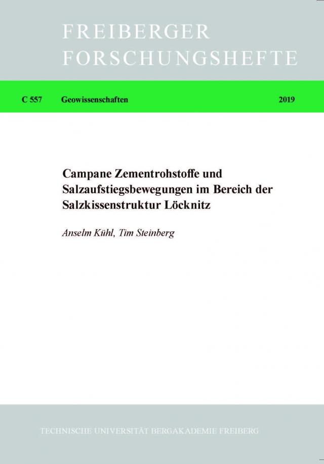 Campane Zementrohstoffe und Salzaufstiegsbewegungen im Bereich der Salzkissenstruktur Löcknitz