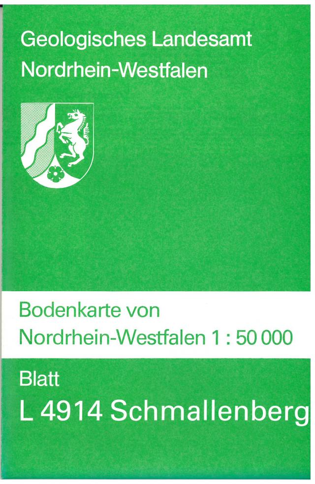 Bodenkarten von Nordrhein-Westfalen 1:50000 / Schmallenberg