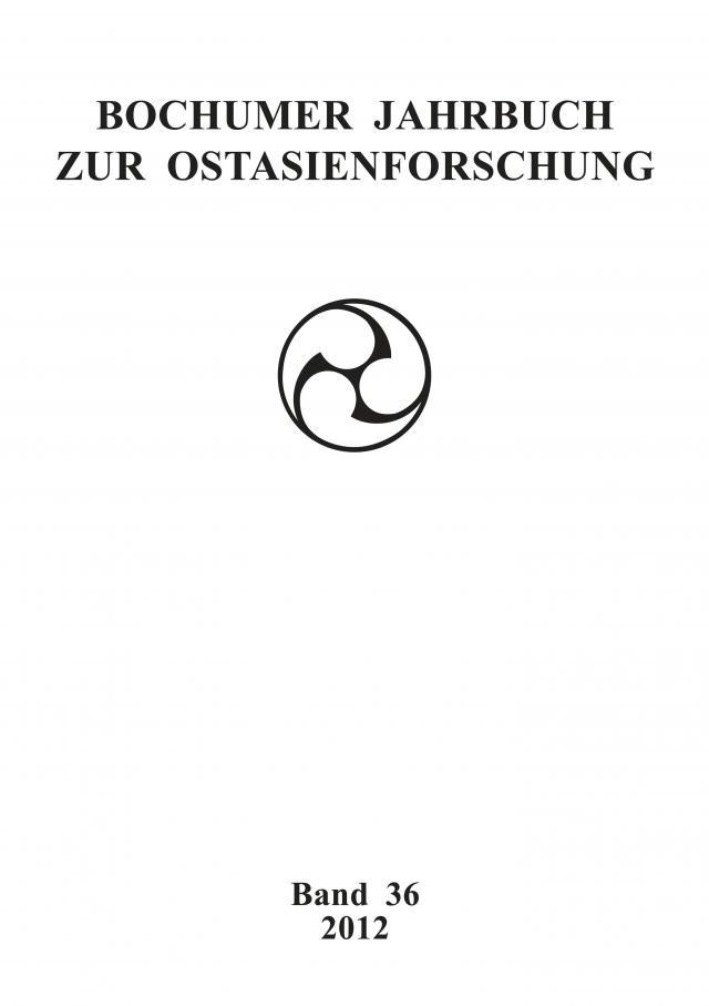 Bochumer Jahrbuch zur Ostasienforschung 36 / 2012