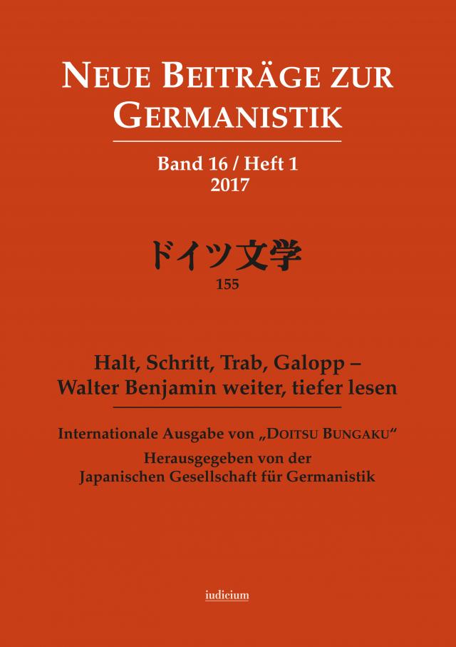Neue Beiträge zur Germanistik, Band 16 / Heft 1 / 2017