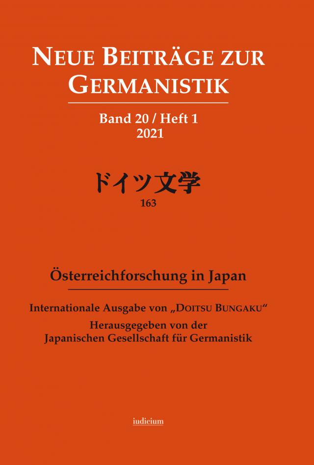 Neue Beiträge zur Germanistik, Band 20 / Heft 1 / 2021