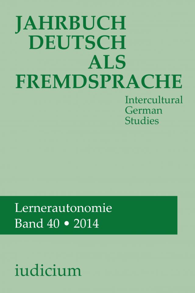 Jahrbuch Deutsch als Fremdsprache Band 40 / 2014