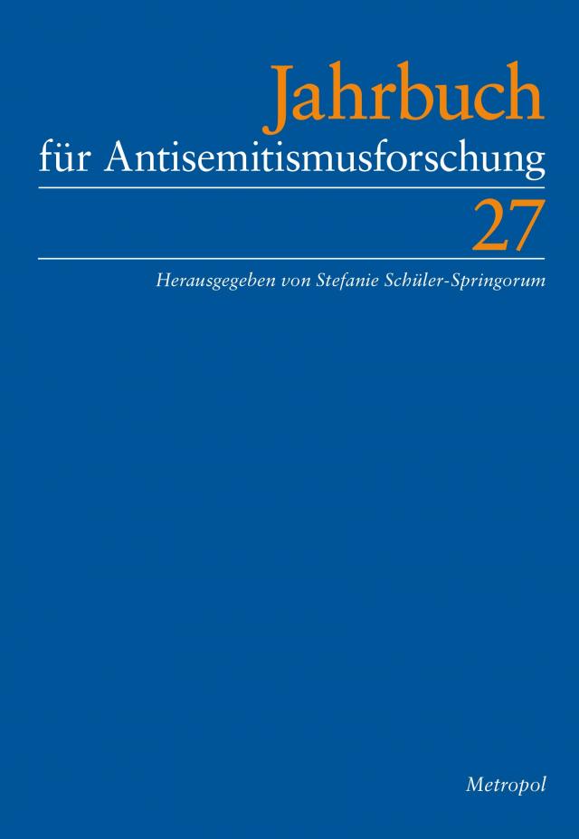 Jahrbuch für Antisemitismusforschung 27 (2018)