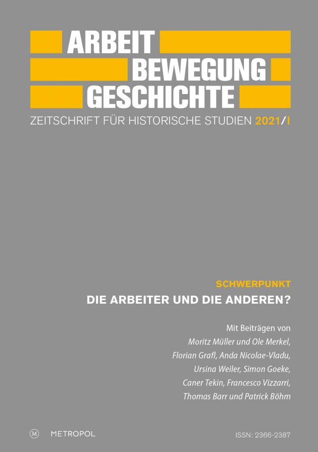 Arbeit – Bewegung – Geschichte. Zeitschrift für historische Studien 2021/I