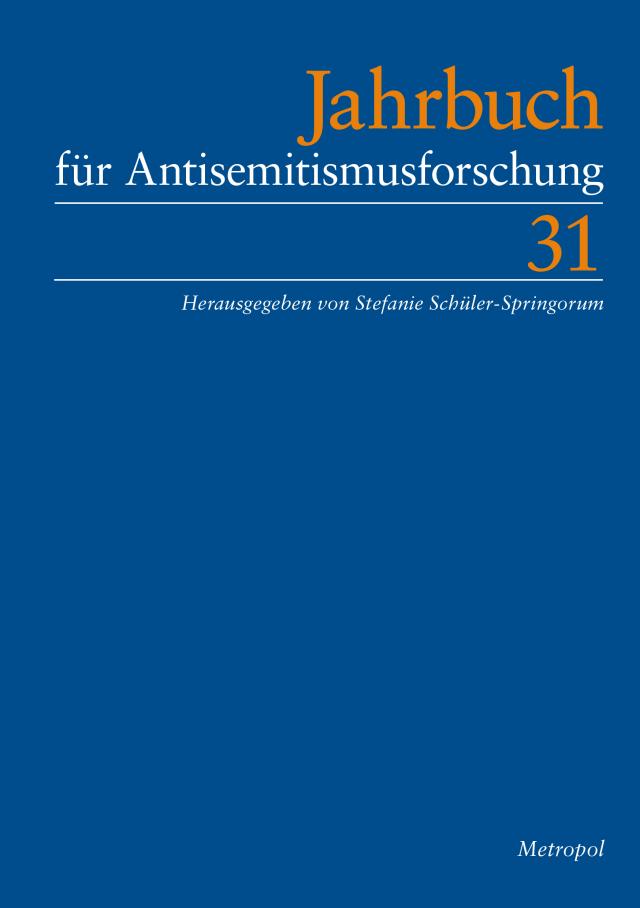 Jahrbuch für Antisemitismusforschung 31 (2022)