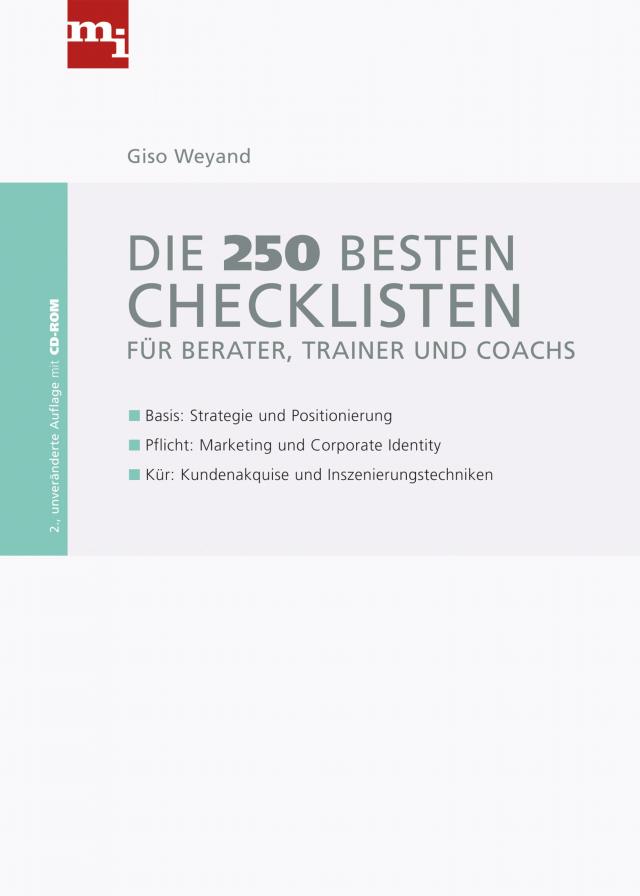 Die 250 besten Checklisten für Berater, Trainer und Coaches