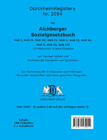 DürckheimRegister für SOZIALGESETZBUCH (Aichberger/Haarfeld)