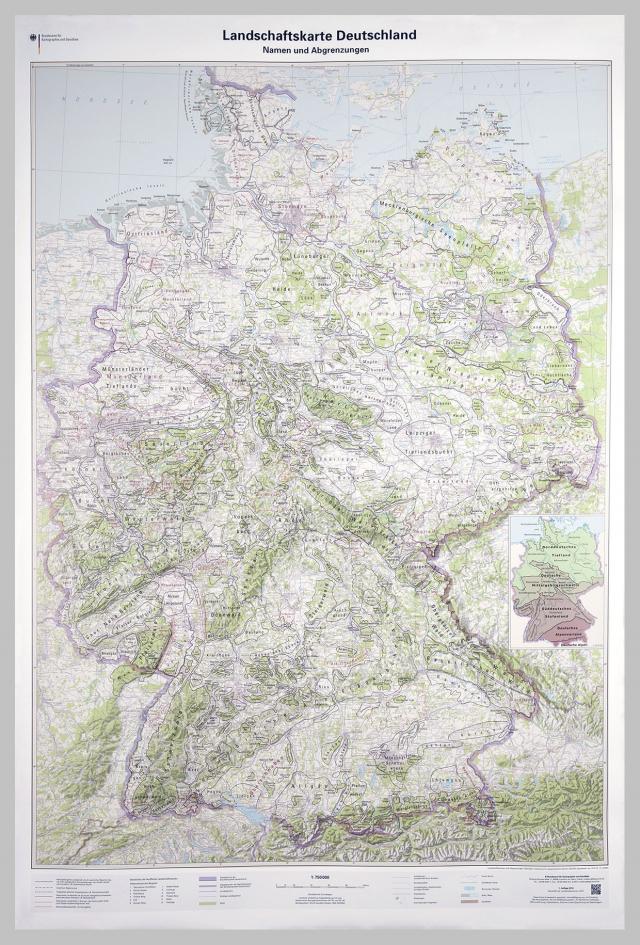 Landschaftskarte Deutschland 1 : 750 000