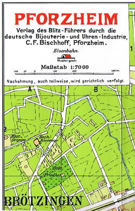 Pharus-Plan Pforzheim 1925