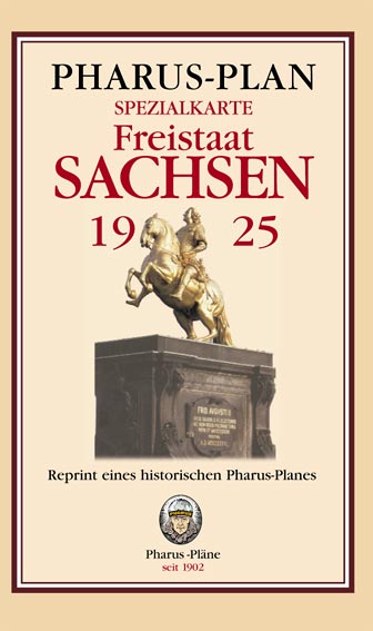 Pharus-Spezialkarte Freistaat Sachsen 1925
