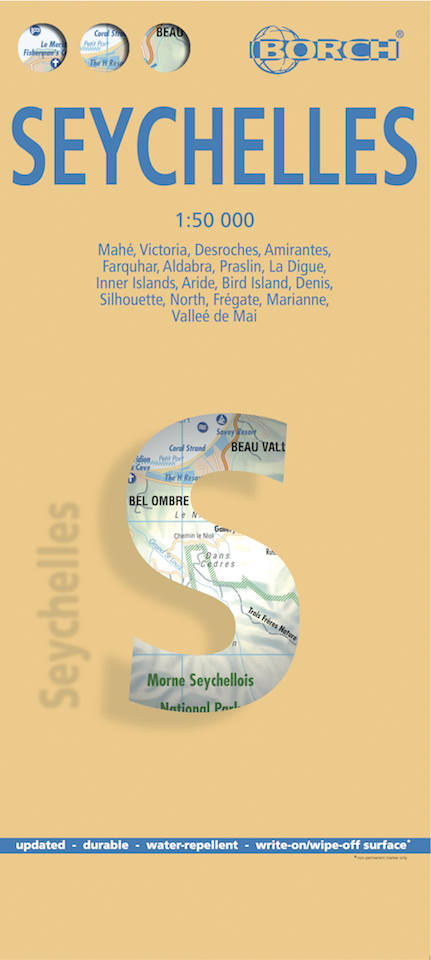 Seychelles, Seychellen, Borch Map