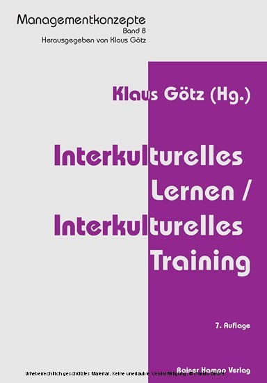 Interkulturelles Lernen /Interkulturelles Training Managementkonzepte  