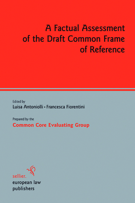 A Factual Assessment of the Draft Common Frame of Reference
