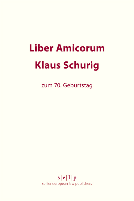 Liber Amicorum Klaus Schurig