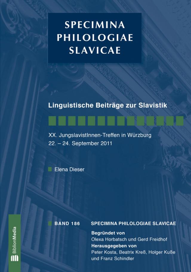 Linguistische Beiträge zur Slavistik. XX. JungslavistInnen-Treffen Würzburg, 22.-24. September 2011