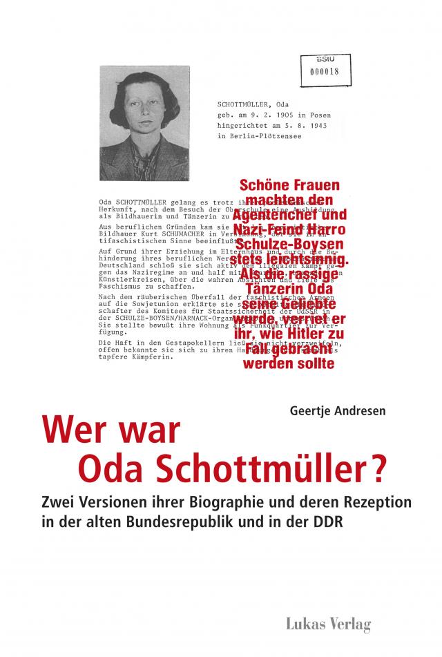 Wer war Oda Schottmüller?