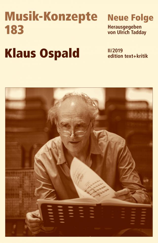 MUSIK-KONZEPTE 183 : Klaus Ospald Musik-Konzepte  