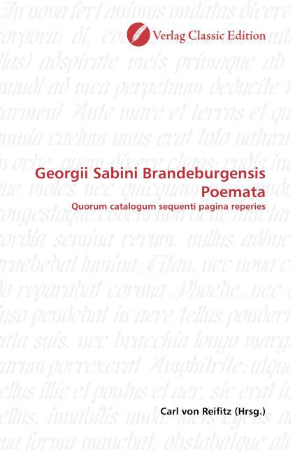 Georgii Sabini Brandeburgensis Poemata