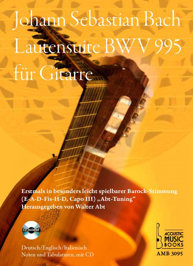 Lautensuite in g-Moll, BWV 995 eingerichtet für Gitarre.