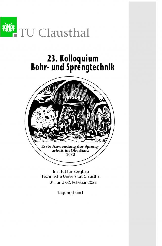 23. Kolloquium Bohr- und Sprengstofftechnik
