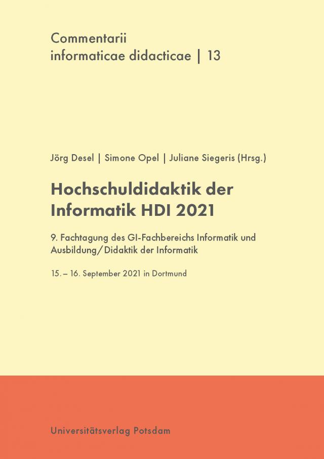 Hochschuldidaktik Informatik (HDI) 2021