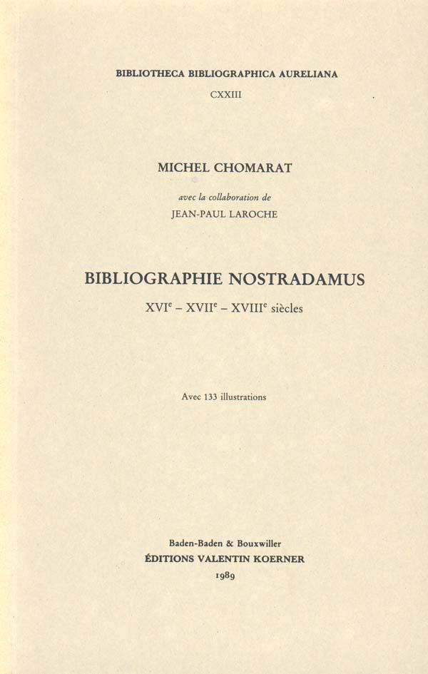 Bibliographie Nostradamus