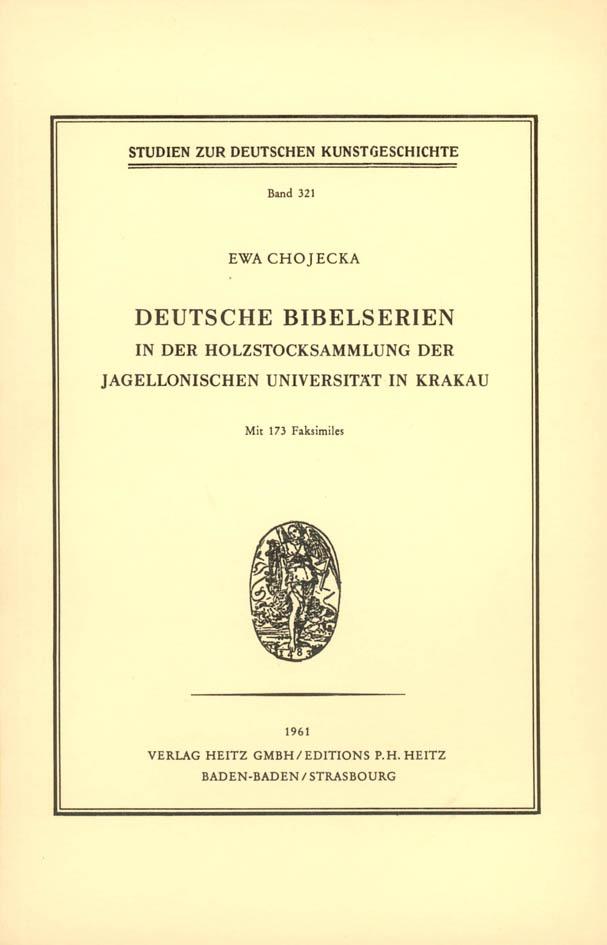 Deutsche Bibelserien in der Holzstocksammlung der Jagellonischen Universität in Krakau.