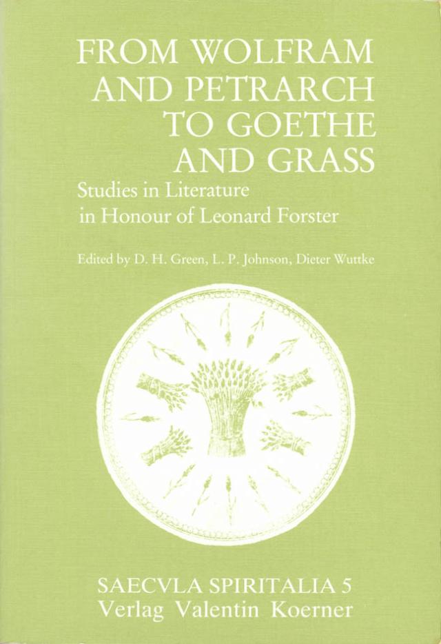 From Wolfram and Petrarch to Goethe and Grass.