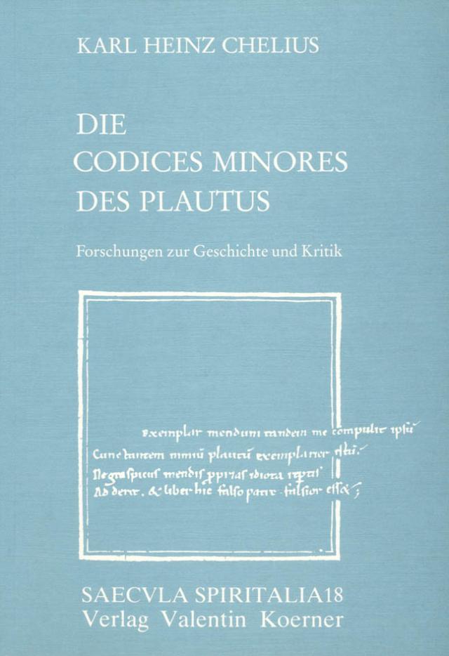 Die Codices minores des Plautus