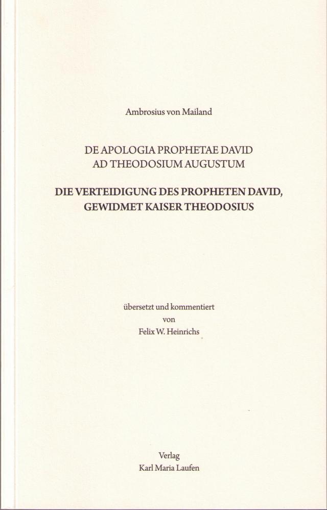 De Apologia Prophetae David ad Theodosium Augustum