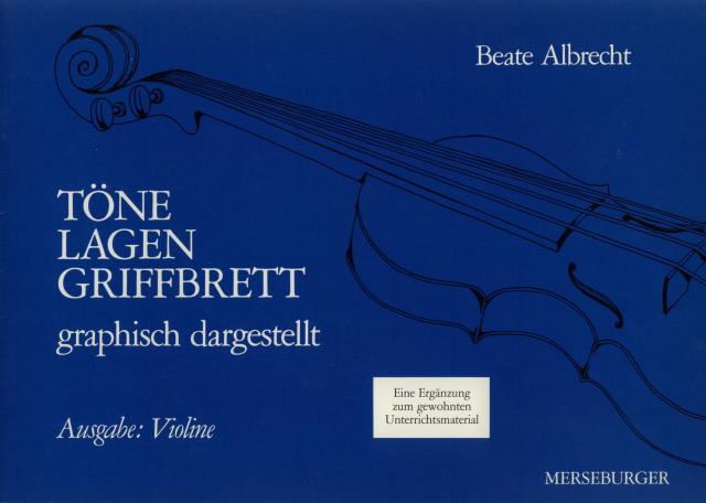 Töne - Lagen - Griffbrett graphisch dargestellt. Ausgabe: Violine